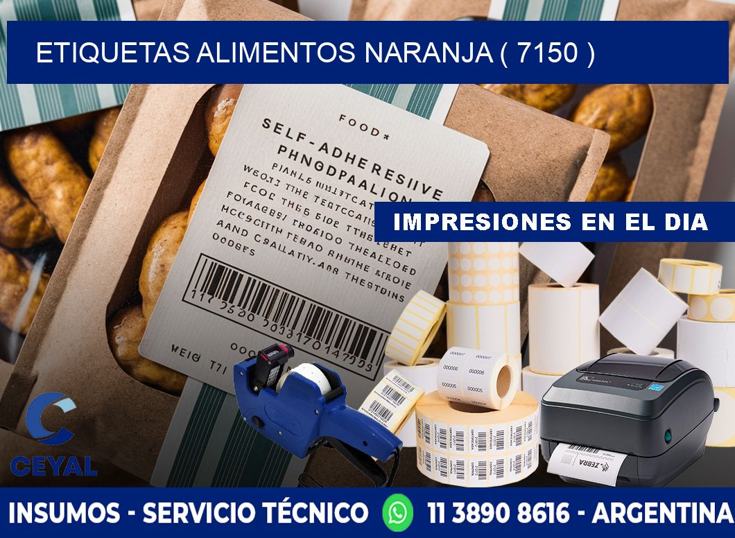 etiquetas alimentos naranja ( 7150 )