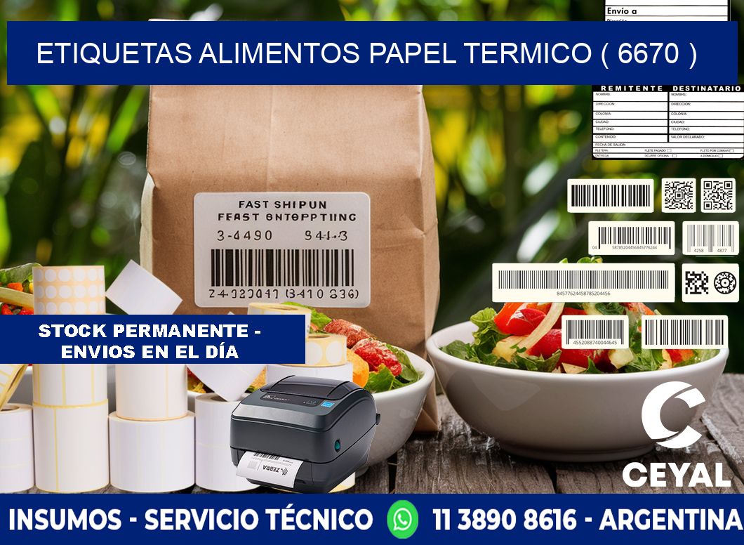 etiquetas alimentos papel termico ( 6670 )