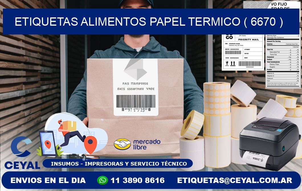 etiquetas alimentos papel termico ( 6670 )