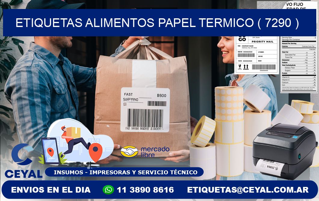 etiquetas alimentos papel termico ( 7290 )