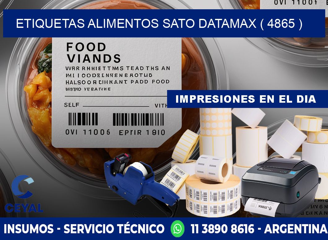 etiquetas alimentos sato datamax ( 4865 )