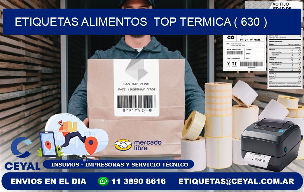 etiquetas alimentos  top termica ( 630 )