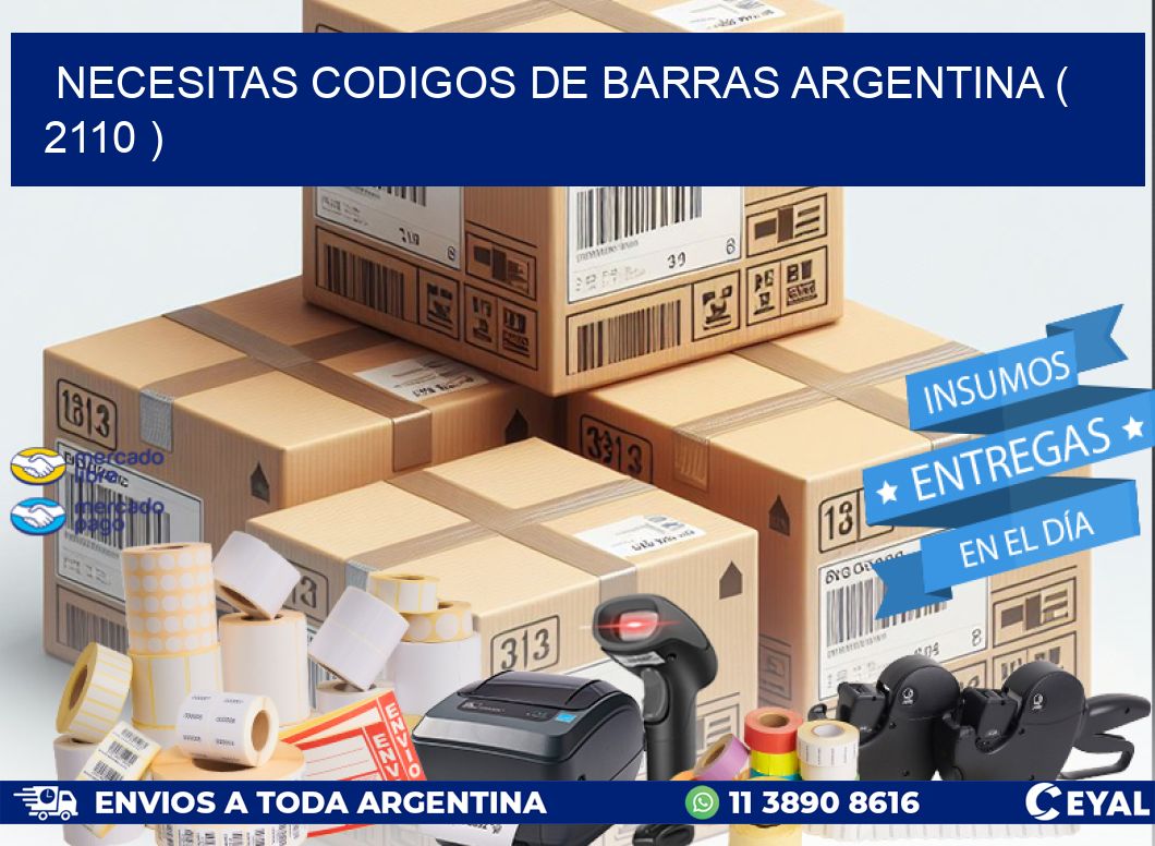 necesitas codigos de barras argentina ( 2110 )