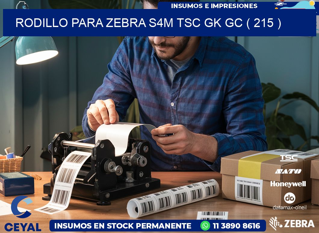 rodillo para zebra S4M TSC GK GC ( 215 )