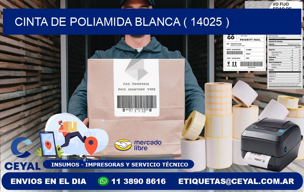 CINTA DE POLIAMIDA BLANCA ( 14025 )