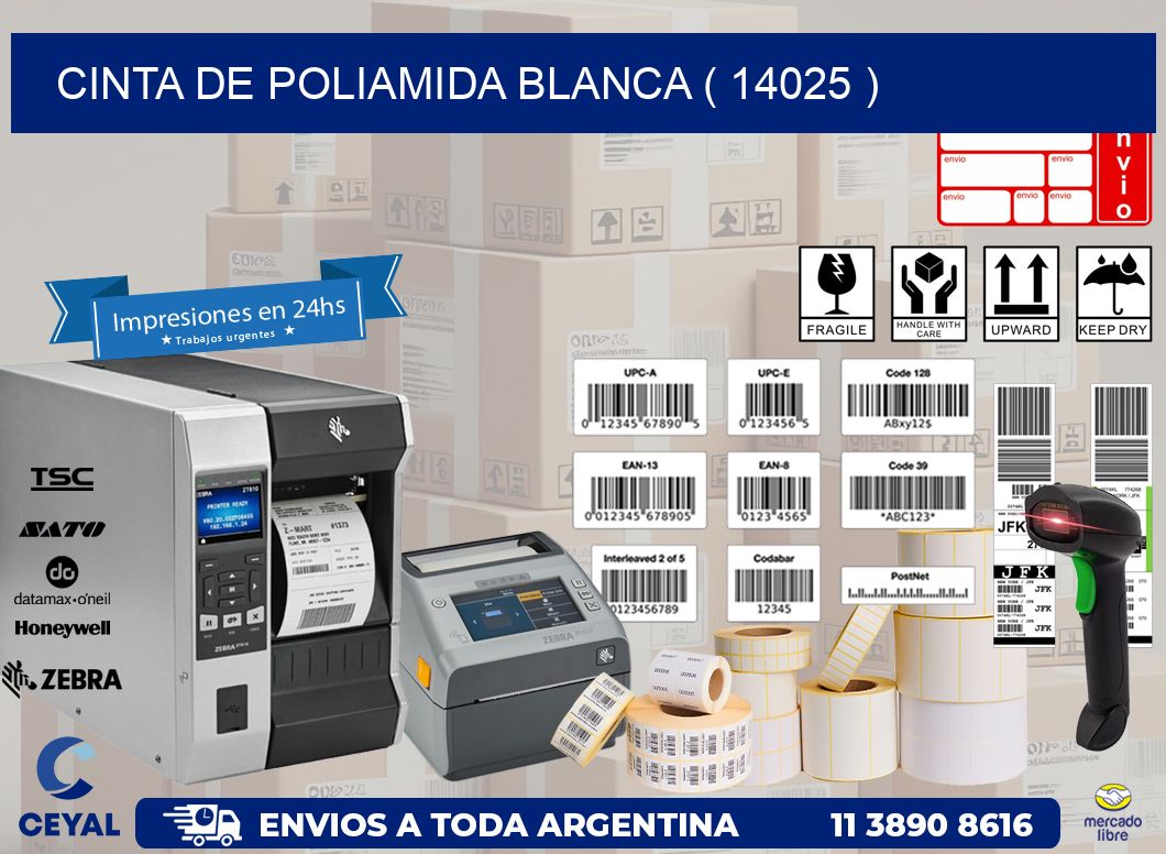 CINTA DE POLIAMIDA BLANCA ( 14025 )