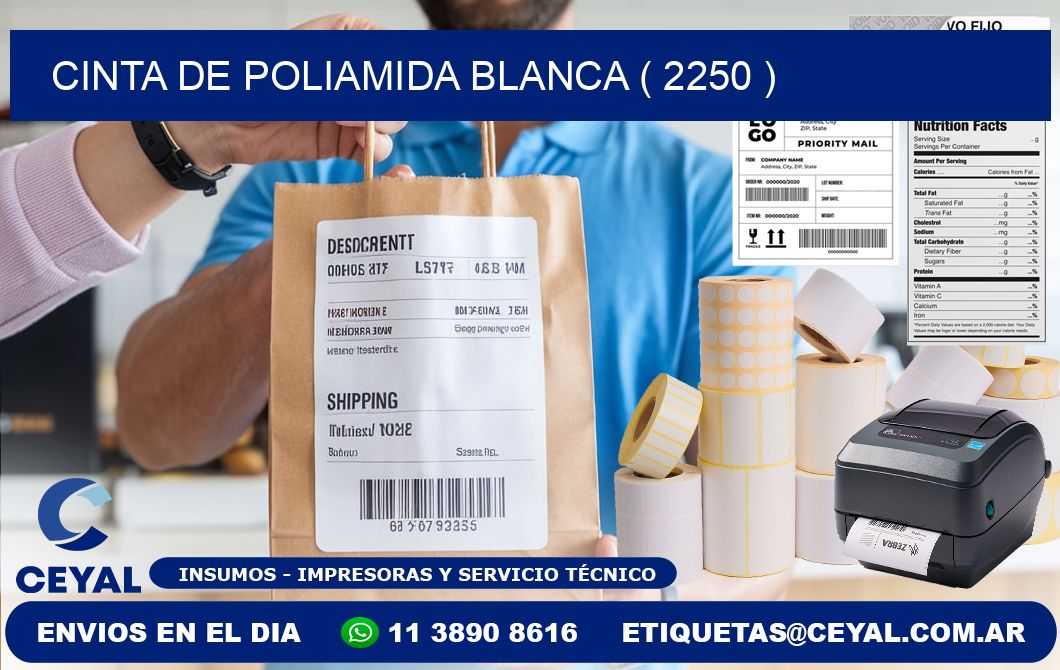 CINTA DE POLIAMIDA BLANCA ( 2250 )