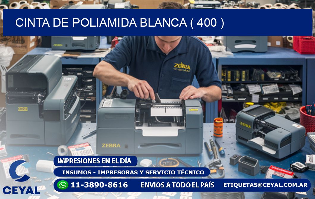 CINTA DE POLIAMIDA BLANCA ( 400 )