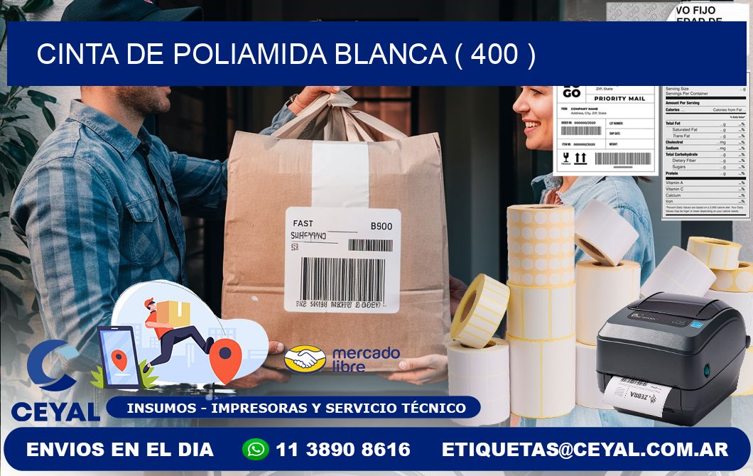 CINTA DE POLIAMIDA BLANCA ( 400 )