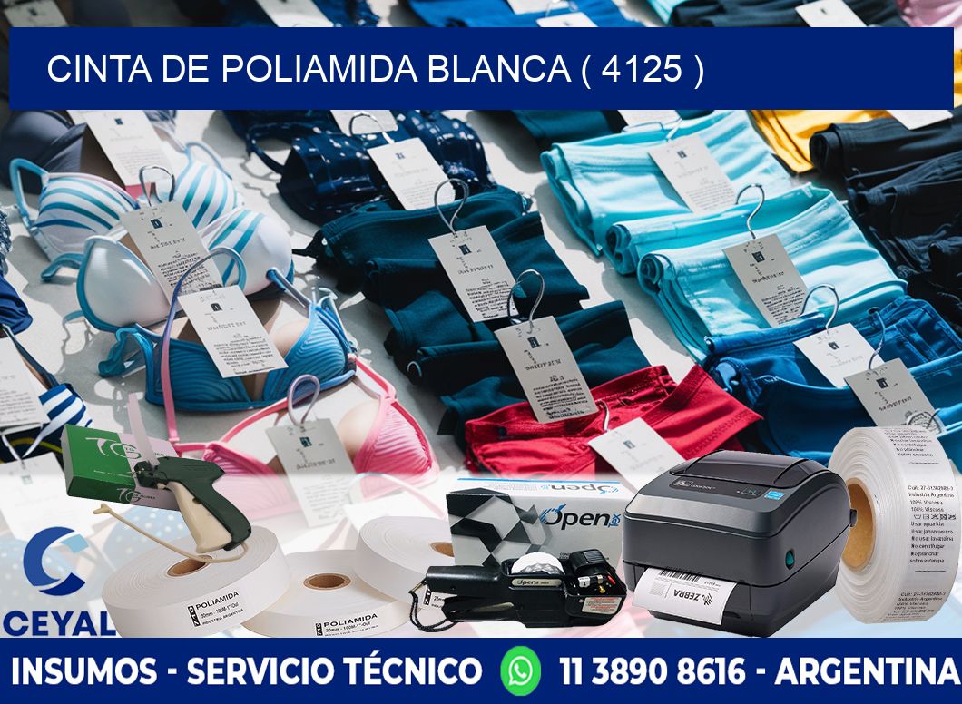 CINTA DE POLIAMIDA BLANCA ( 4125 )