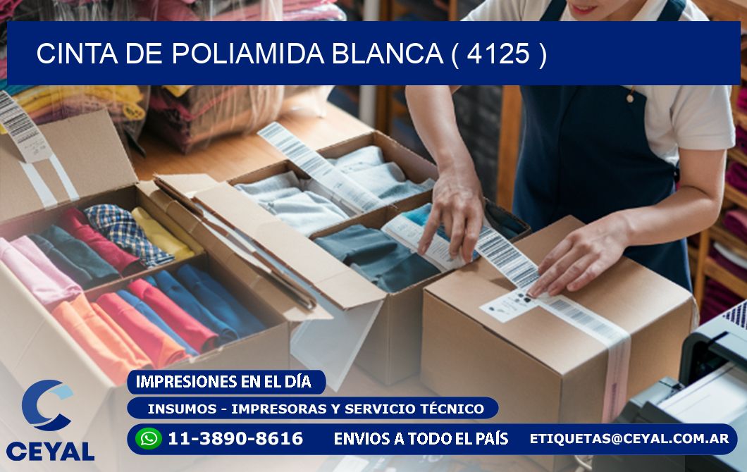 CINTA DE POLIAMIDA BLANCA ( 4125 )