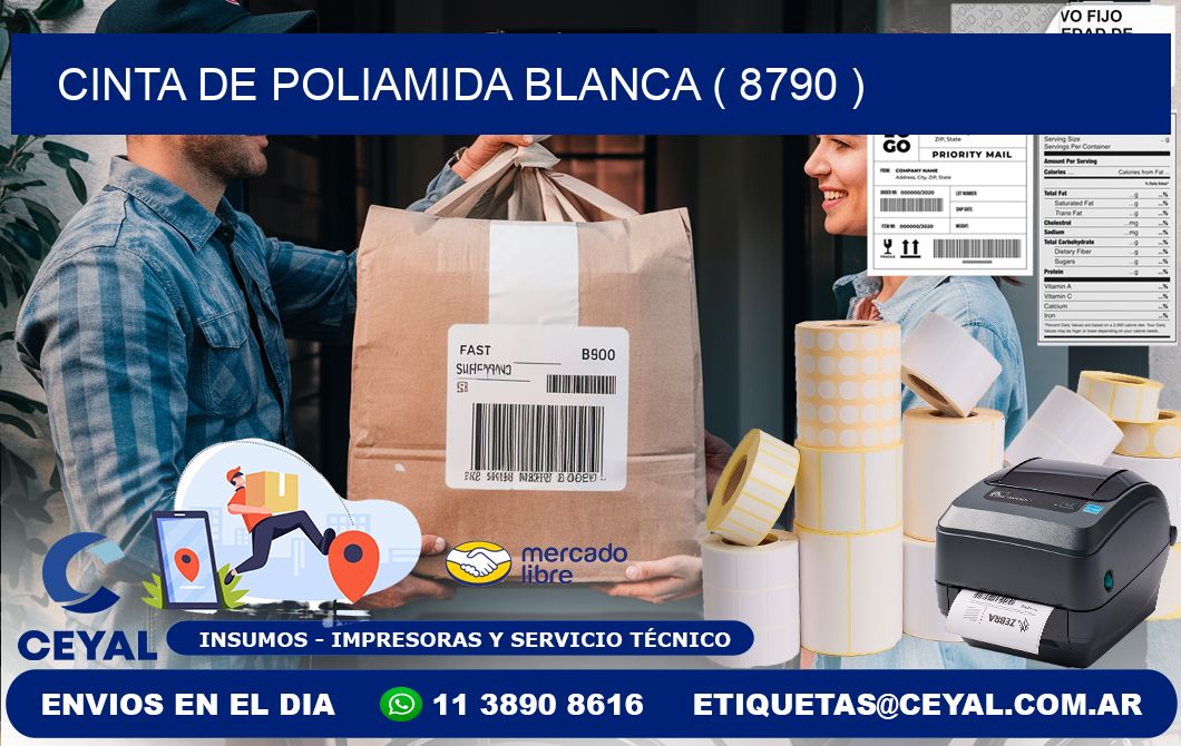 CINTA DE POLIAMIDA BLANCA ( 8790 )