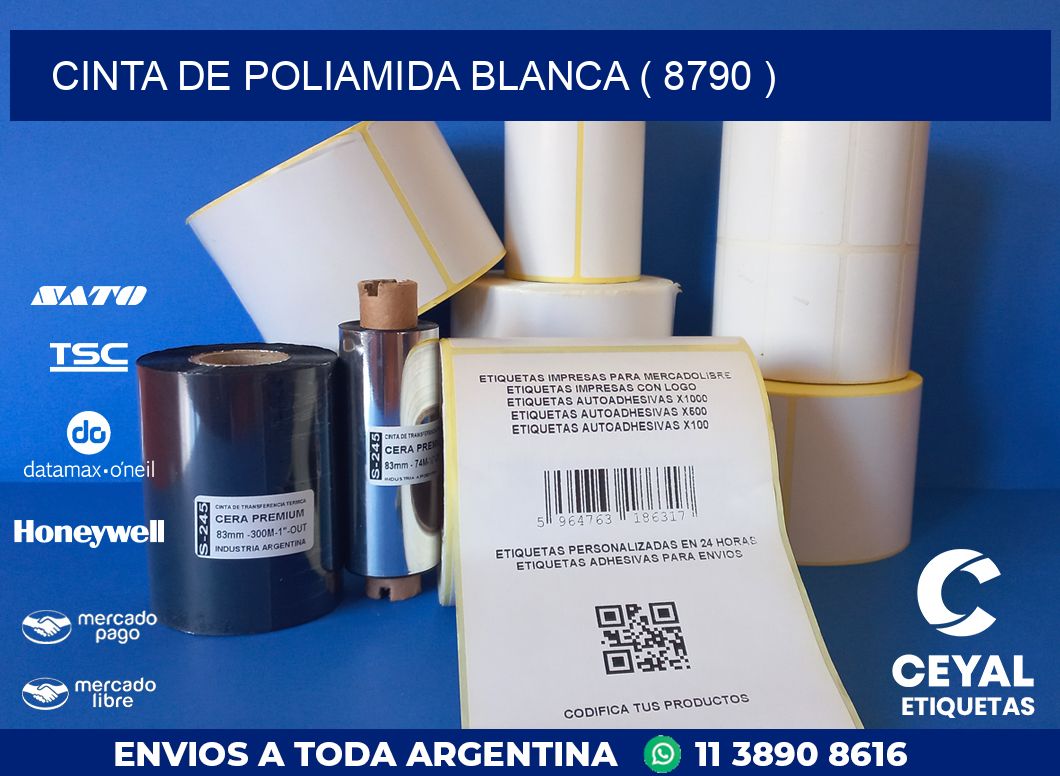CINTA DE POLIAMIDA BLANCA ( 8790 )