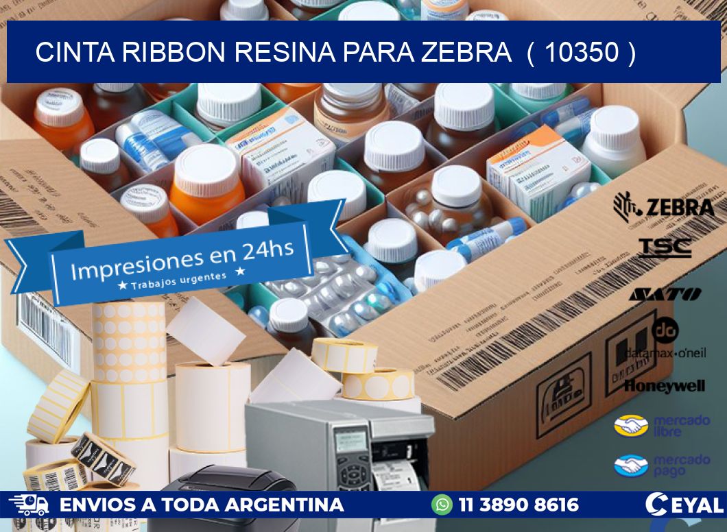 CINTA RIBBON RESINA PARA ZEBRA  ( 10350 )