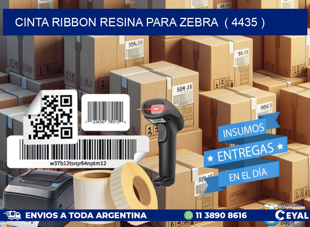 CINTA RIBBON RESINA PARA ZEBRA  ( 4435 )