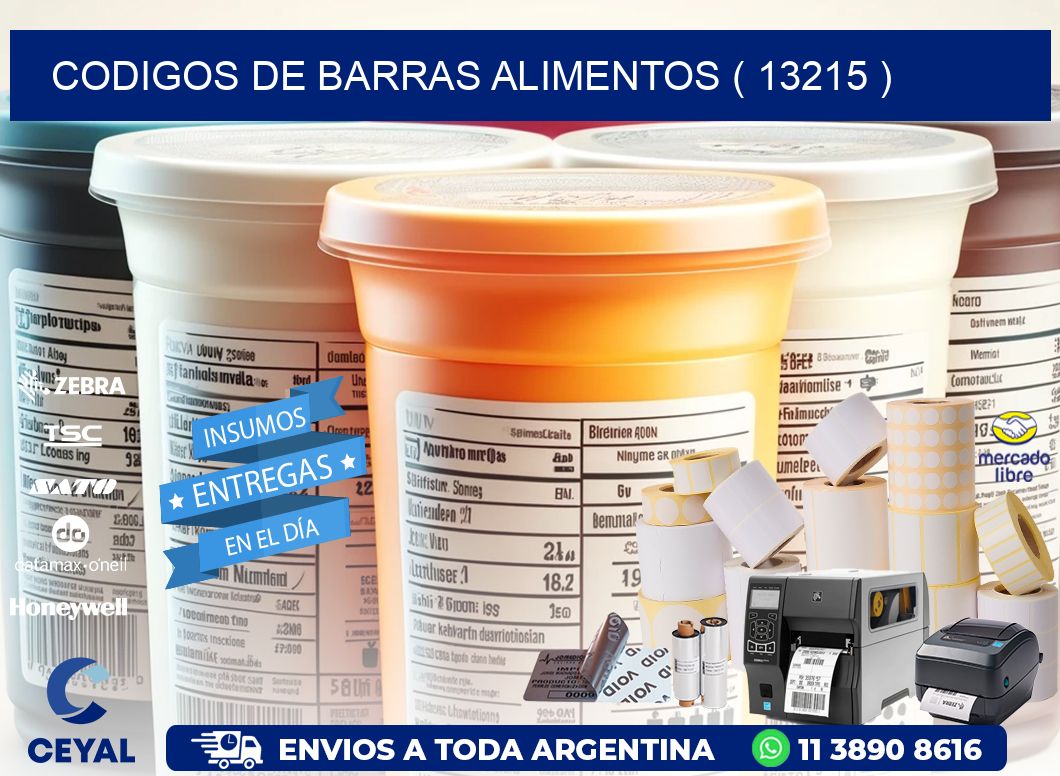 CODIGOS DE BARRAS ALIMENTOS ( 13215 )