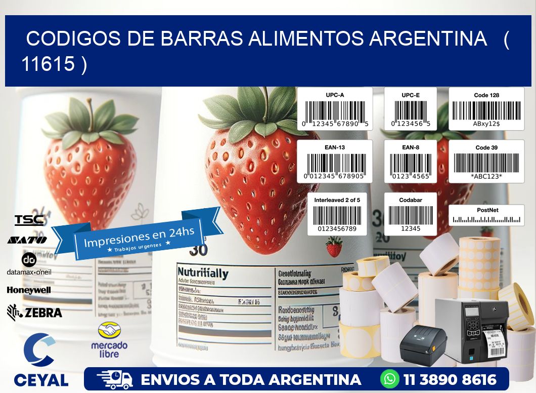 CODIGOS DE BARRAS ALIMENTOS ARGENTINA   ( 11615 )