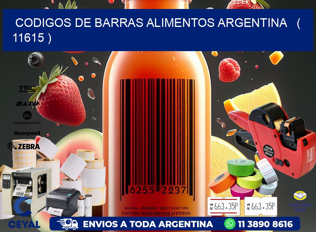 CODIGOS DE BARRAS ALIMENTOS ARGENTINA   ( 11615 )