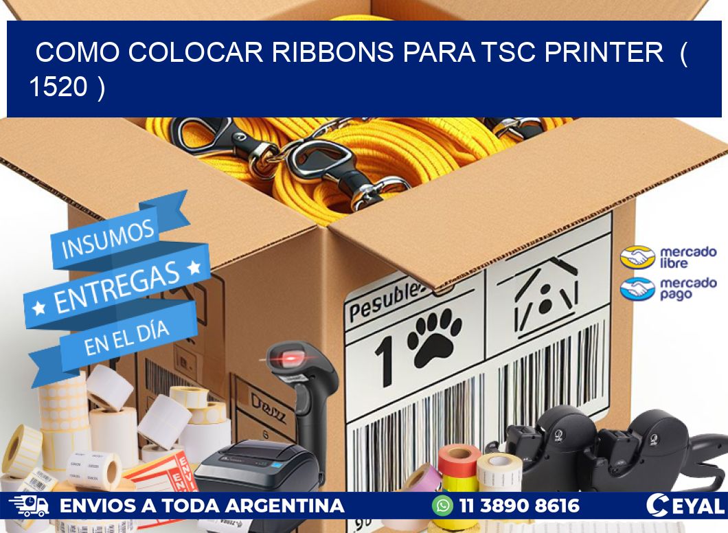 COMO COLOCAR RIBBONS PARA TSC PRINTER  ( 1520 )