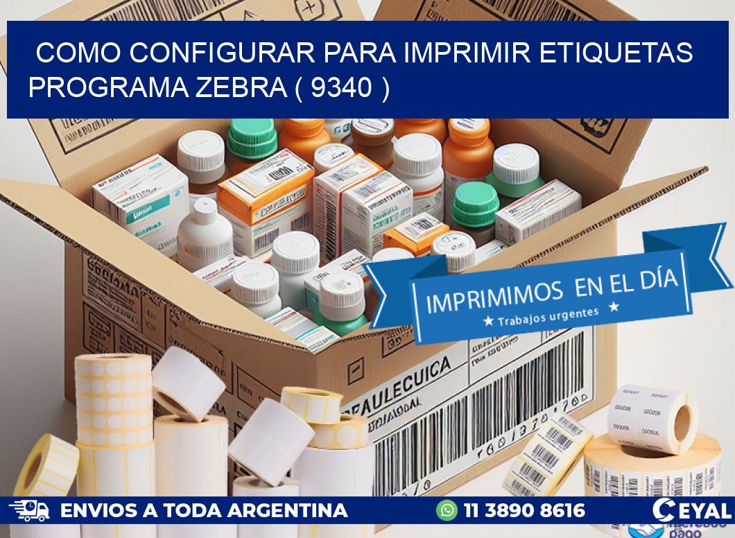 COMO CONFIGURAR PARA IMPRIMIR ETIQUETAS PROGRAMA ZEBRA ( 9340 )
