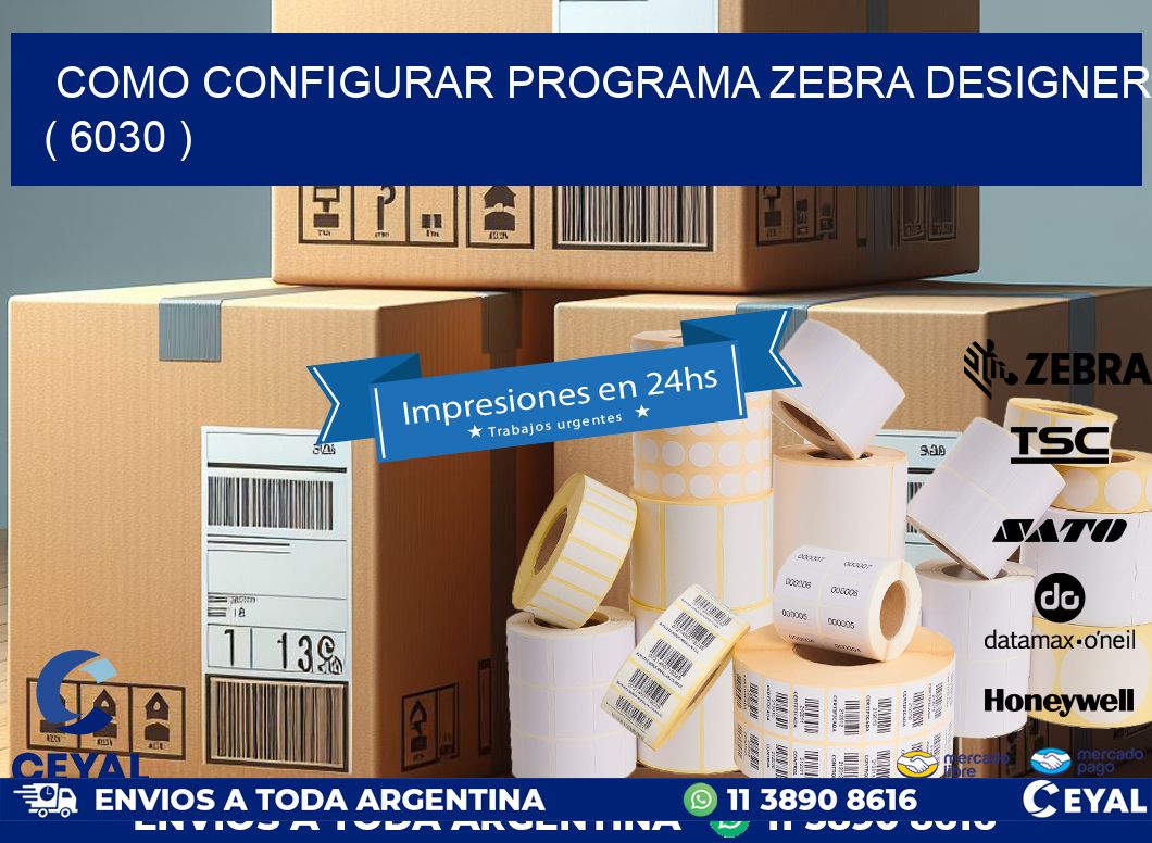 COMO CONFIGURAR PROGRAMA ZEBRA DESIGNER ( 6030 )