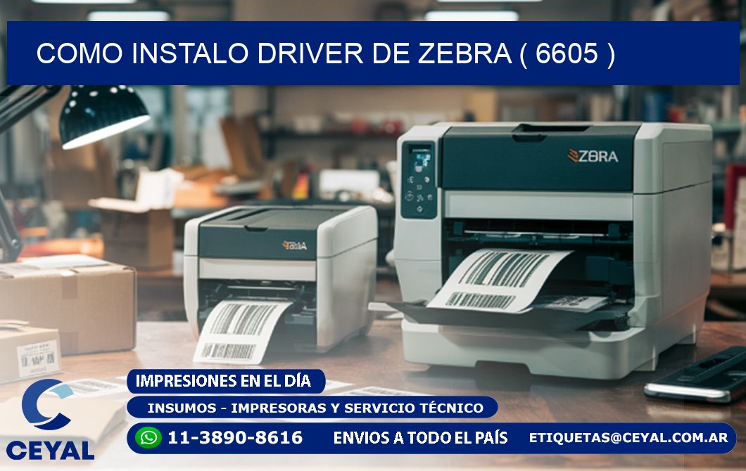 COMO INSTALO DRIVER DE ZEBRA ( 6605 )