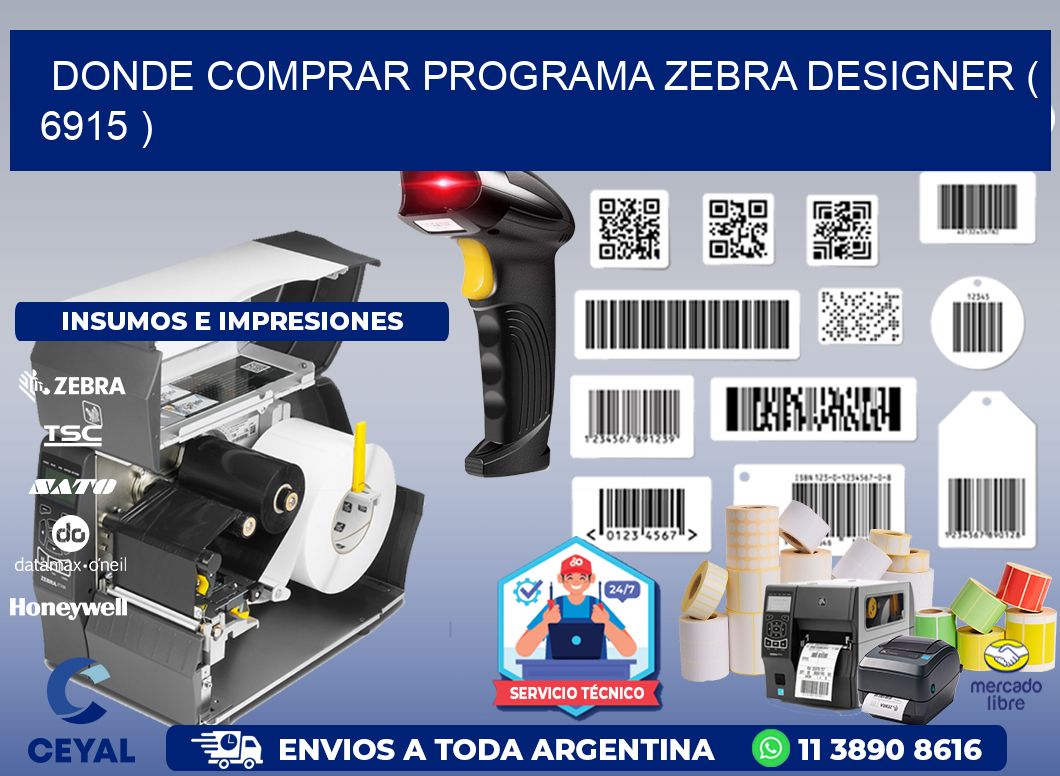 DONDE COMPRAR PROGRAMA ZEBRA DESIGNER ( 6915 )