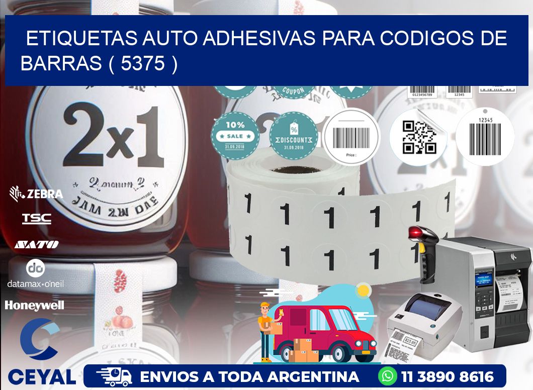ETIQUETAS AUTO ADHESIVAS PARA CODIGOS DE BARRAS ( 5375 )