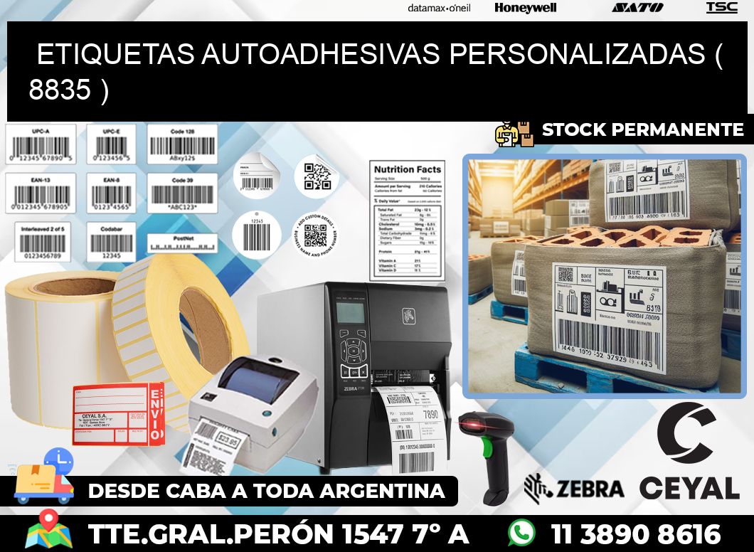 ETIQUETAS AUTOADHESIVAS PERSONALIZADAS ( 8835 )