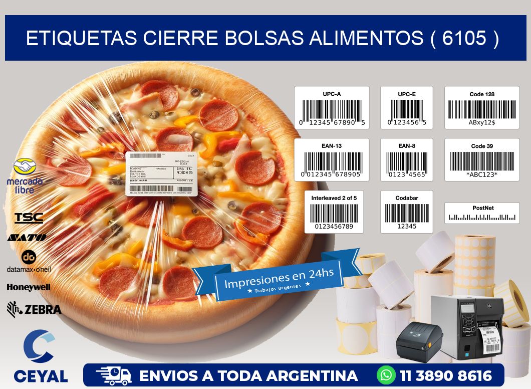 ETIQUETAS CIERRE BOLSAS ALIMENTOS ( 6105 )