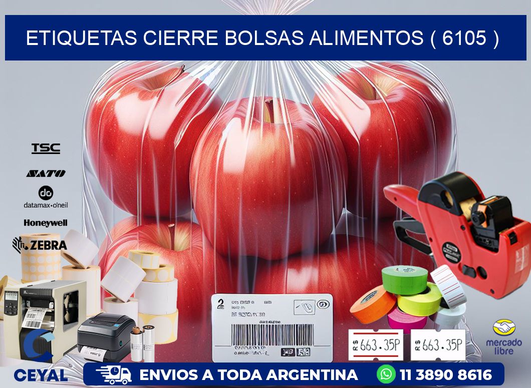 ETIQUETAS CIERRE BOLSAS ALIMENTOS ( 6105 )