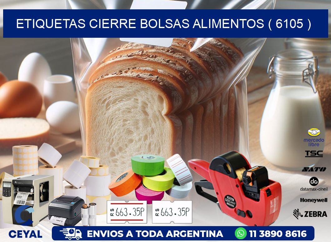 ETIQUETAS CIERRE BOLSAS ALIMENTOS ( 6105 )