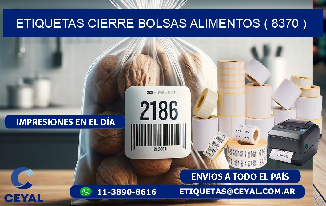 ETIQUETAS CIERRE BOLSAS ALIMENTOS ( 8370 )