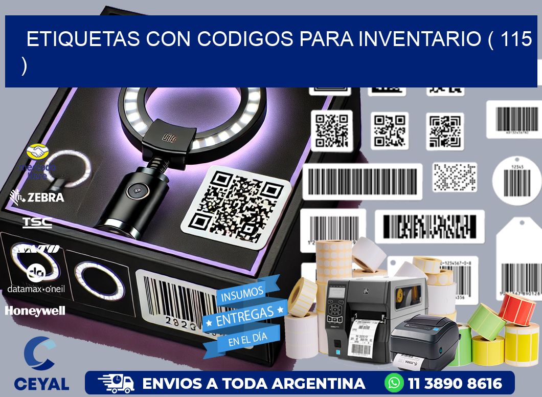 ETIQUETAS CON CODIGOS PARA INVENTARIO ( 115 )