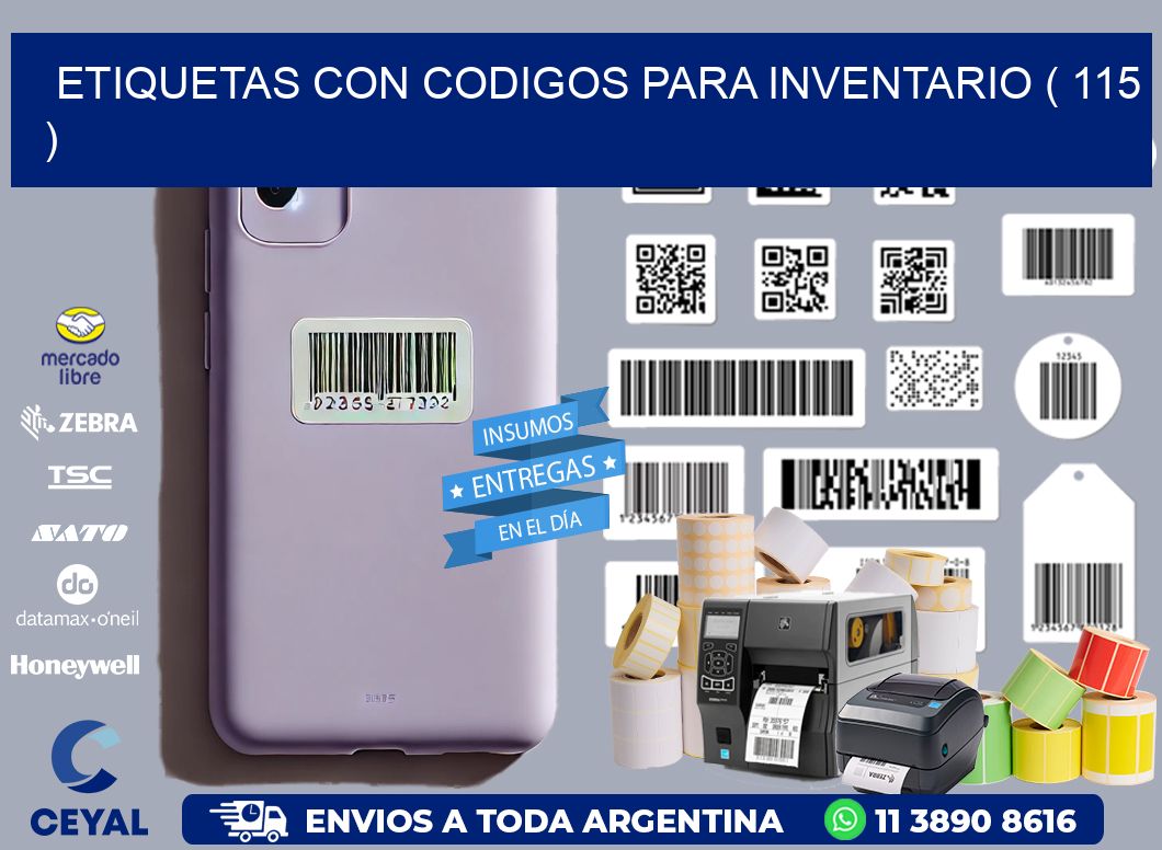 ETIQUETAS CON CODIGOS PARA INVENTARIO ( 115 )