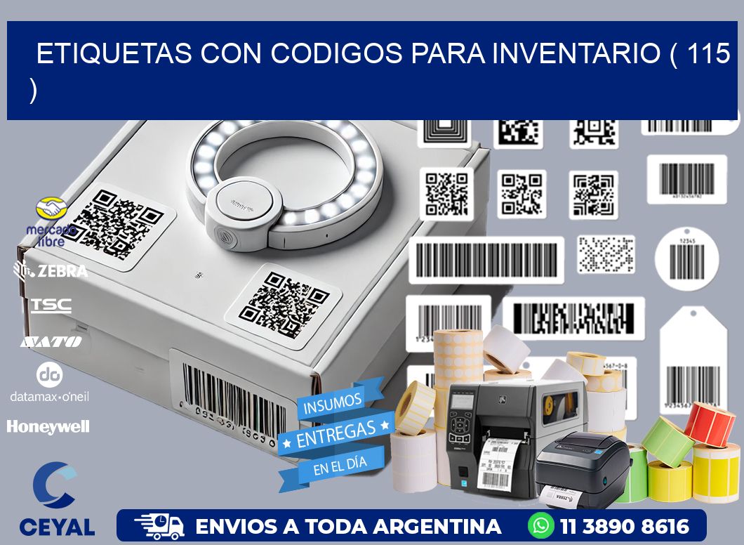 ETIQUETAS CON CODIGOS PARA INVENTARIO ( 115 )