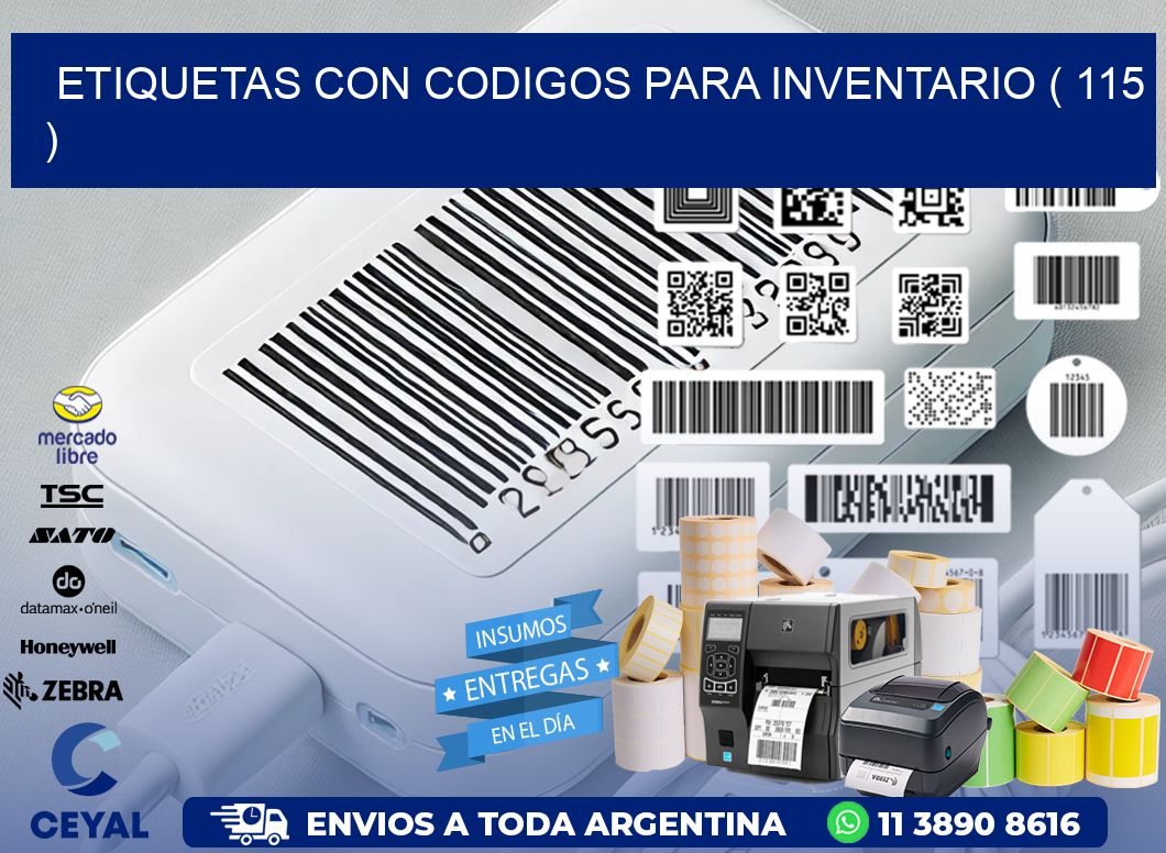 ETIQUETAS CON CODIGOS PARA INVENTARIO ( 115 )