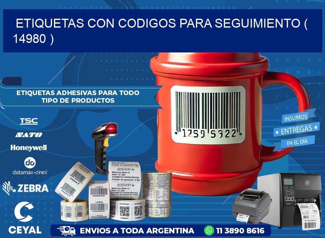 ETIQUETAS CON CODIGOS PARA SEGUIMIENTO ( 14980 )