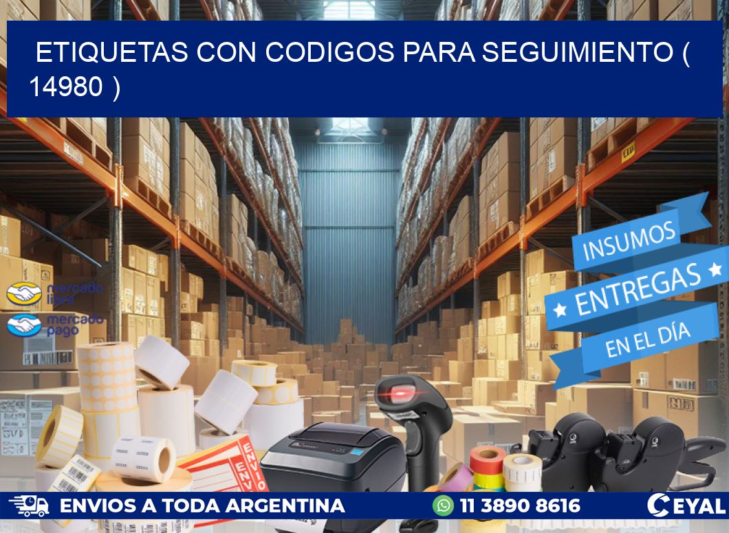 ETIQUETAS CON CODIGOS PARA SEGUIMIENTO ( 14980 )