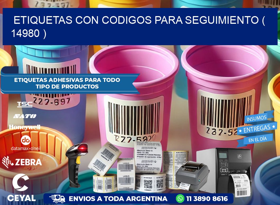 ETIQUETAS CON CODIGOS PARA SEGUIMIENTO ( 14980 )