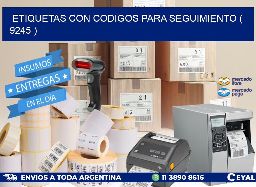 ETIQUETAS CON CODIGOS PARA SEGUIMIENTO ( 9245 )
