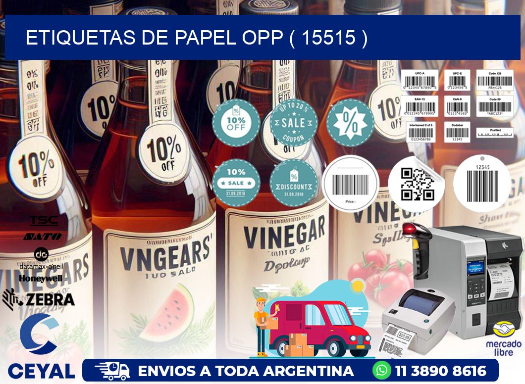 ETIQUETAS DE PAPEL OPP ( 15515 )