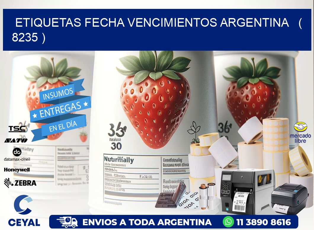 ETIQUETAS FECHA VENCIMIENTOS ARGENTINA   ( 8235 )