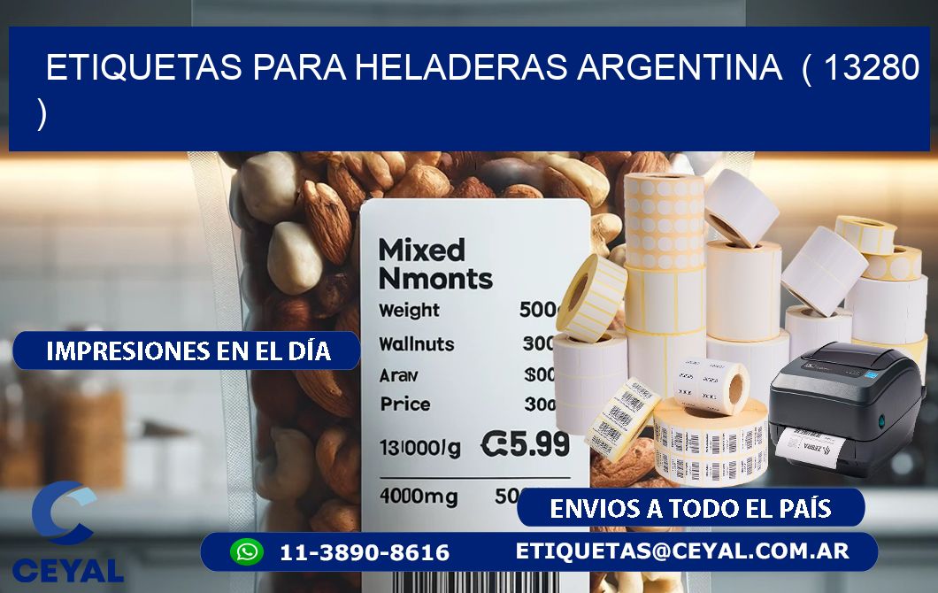ETIQUETAS PARA HELADERAS ARGENTINA  ( 13280 )