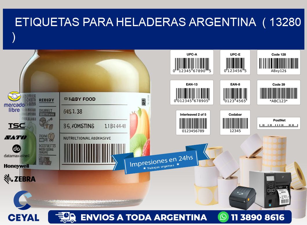 ETIQUETAS PARA HELADERAS ARGENTINA  ( 13280 )