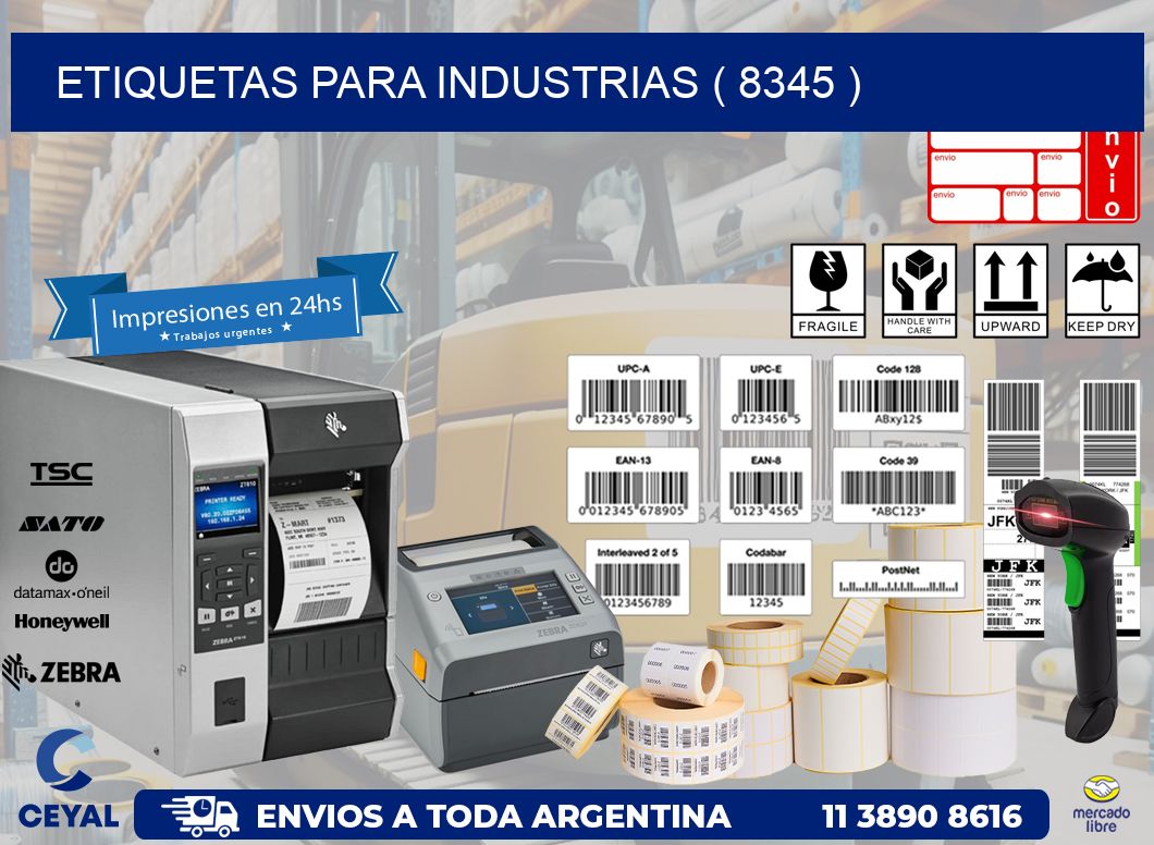 ETIQUETAS PARA INDUSTRIAS ( 8345 )