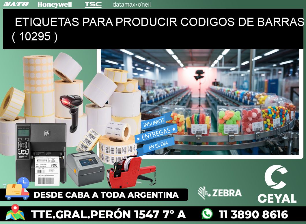 ETIQUETAS PARA PRODUCIR CODIGOS DE BARRAS ( 10295 )