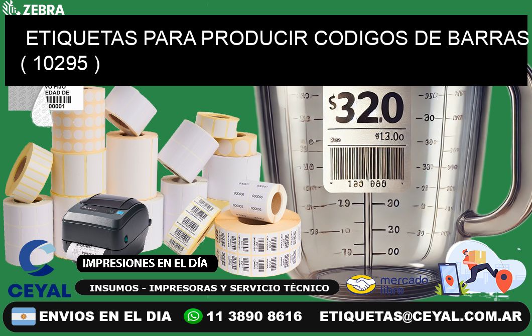 ETIQUETAS PARA PRODUCIR CODIGOS DE BARRAS ( 10295 )