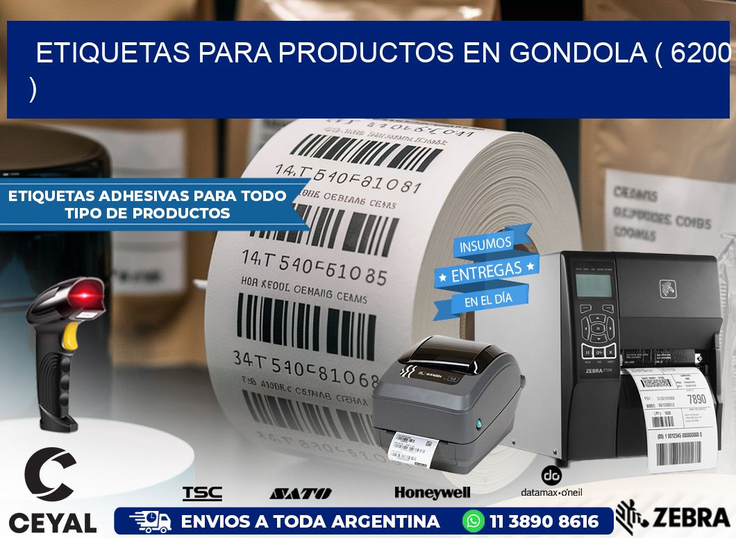 ETIQUETAS PARA PRODUCTOS EN GONDOLA ( 6200 )