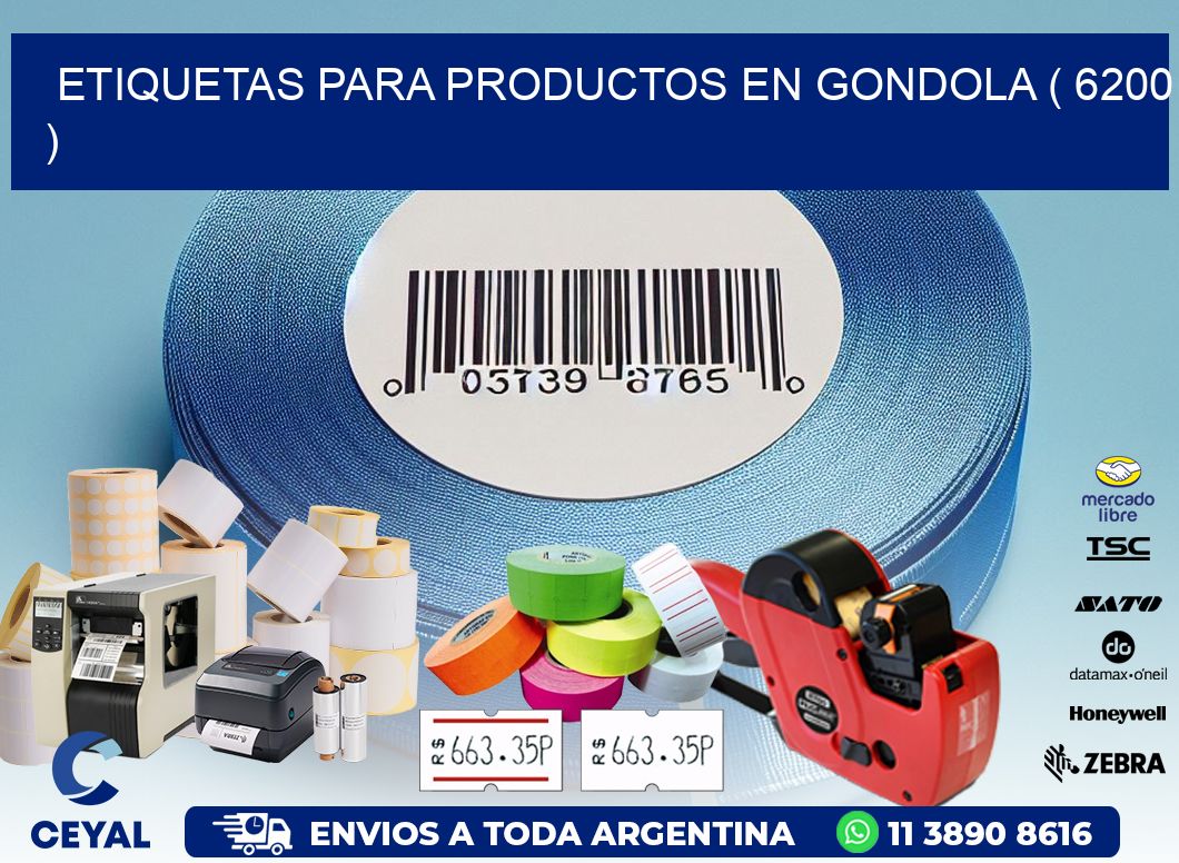 ETIQUETAS PARA PRODUCTOS EN GONDOLA ( 6200 )